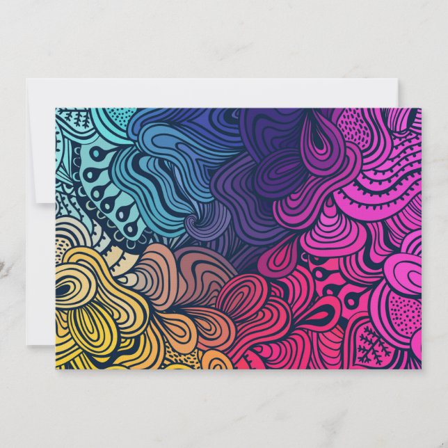 Illustratief Psychedelic Floral Pattern (Voorkant)