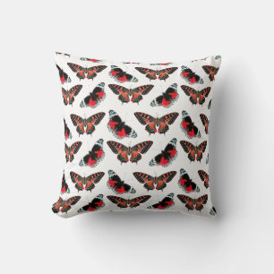 Illustratief Red Butterfly Pattern Kussen