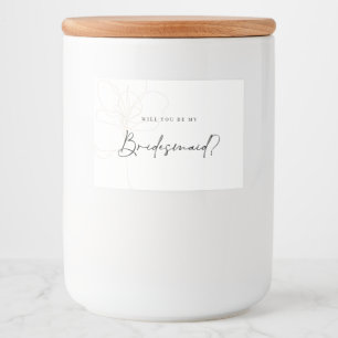 Illustratief Roos Bridesmaid Candle Label Voedselcontainer Etiket
