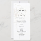 Illustratief Roos Wedding Ceremony-programma (Voorkant)