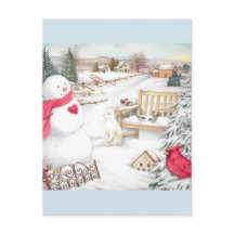 Illustratief Snowmen Winter Wonderland