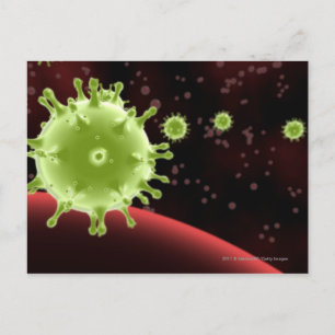 Illustratief weergeven van het SARS-coronavirus Briefkaart