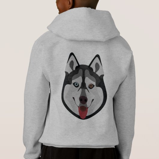 Illustratiehonden hebben het gezicht van Siberian (Achterkant)