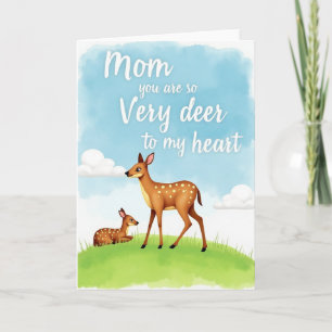 Illustratiekaart met herten en moeder kaart
