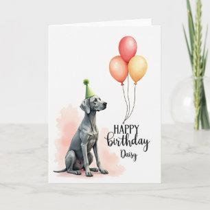 Illustratiekaart voor hond verjaardag kaart