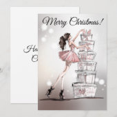 Illustratiekaart voor kerstMode Kaart (Voorkant / Achterkant)