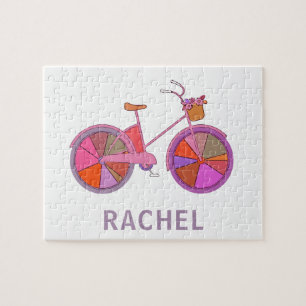 Illustratienaam Colorful Bike Flowers Legpuzzel