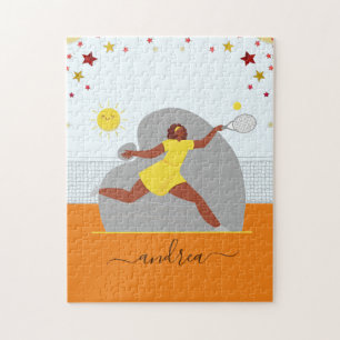 Illustratienaam Tennis Girl Star Player Athlete Legpuzzel