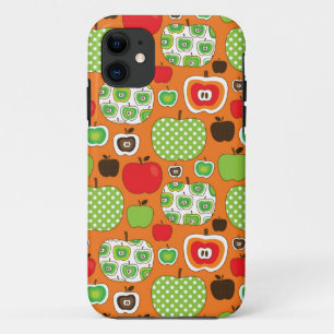 Illustratiepatroon met cute appel iPhone 11 hoesje