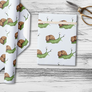 Illustratiepatroon met een leuke slak cadeaupapier