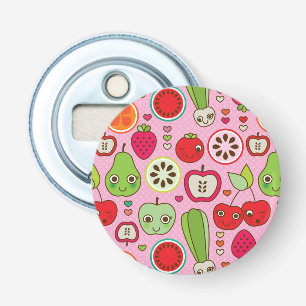 illustratiepatroon voor fruitkeuken button flesopener