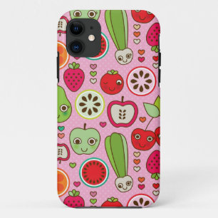 illustratiepatroon voor fruitkeuken iPhone 11 hoesje