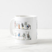 Illustraties Franse ballettekens Koffiemok (Voorkant links)