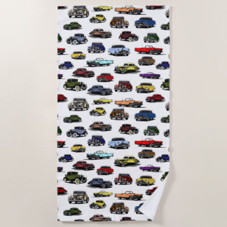 Illustraties met Vintage Cars Random Pattern Strandlaken