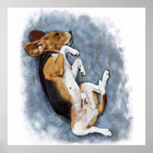 Illustraties van de Lonely Dog Hand Drawing Stock Poster