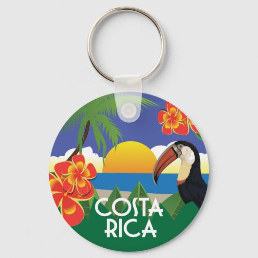 illustraties van de stijl Costa Rica Sleutelhanger (Voorkant)