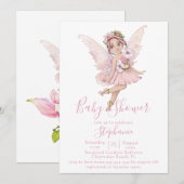Illustraties van de Waterverf Fairy en Flowers Sho Kaart (Voorkant / Achterkant)