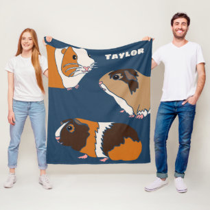 Illustraties van epileerprogramma's van Cute Guine Fleece Deken