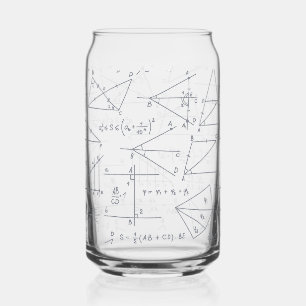 Illustraties van handgeschreven wiskundige bereken blikvorm glas