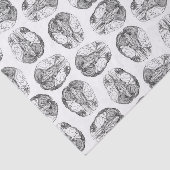 Illustraties van het Antiek breindiagram  Tissuepapier (Detail)