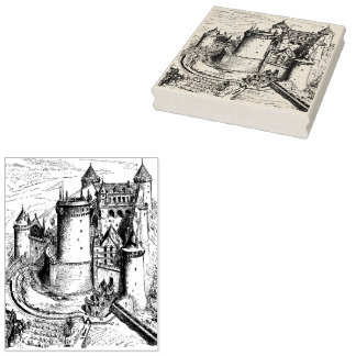 illustraties van het medieval Castle Rubberstempel