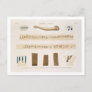 Illustraties van Hieroglyphics en de arm van een m Briefkaart