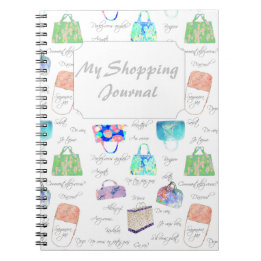 Illustraties van platte Waterverven Typografie Notitieboek