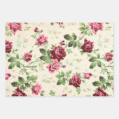  illustraties van rozen op neutrale basis inpakpapier vel (Voorkant)