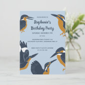 Illustraties van vissers in het gebied van vogelov kaart (Staand voorkant)