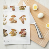  illustratieschema eetbare paddenstoelen theedoek (Quarter Fold)
