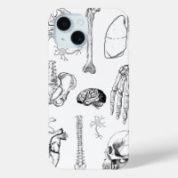 Illustratieset van menselijke anatomie in vintage