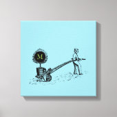  illustratiestructuur in een potmonogram canvas (Voorkant)