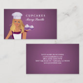 Illustratieve bladerstijl Visitekaartje Baker (Voorkant / Achterkant)