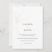 Illustratieve bloem, klassieke bruiloft kaart (Voorkant)