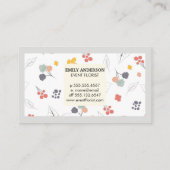 Illustratieve bloemen visitekaartje (Achterkant)