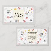 Illustratieve bloemen visitekaartje (Voorkant / Achterkant)