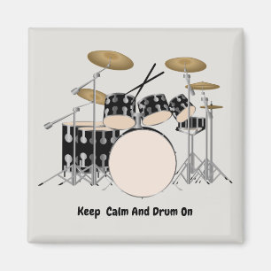 Illustratieve drumset magneet