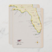 Illustratieve kaart van Florida (Voorkant / Achterkant)