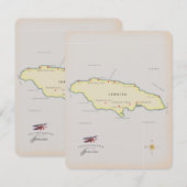 Illustratieve kaart van Jamaica. (Voorkant / Achterkant)