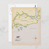 Illustratieve kaart van Singapore (Voorkant / Achterkant)