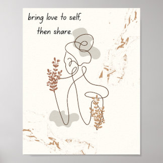 Illustratieve kunst van de vrouw met Motivatie cit Poster