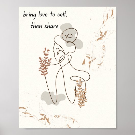 Illustratieve kunst van de vrouw met Motivatie cit Poster (Voorkant)