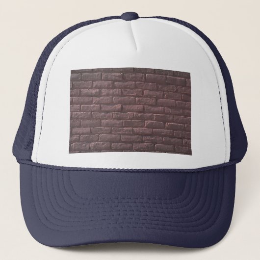 Illustratieve rode muur trucker pet (Voorkant)