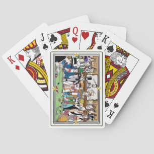 Illustratieve speelkaarten voor "Wilde West Poker
