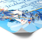 Illustratieve Waterverf Moon-flower Wedding Poster (Hoek)