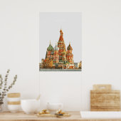 Illustratiewerk Moskou reizen Poster (Keuken)