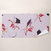 Illustration à main florale Lily motif (Serviette de bain)
