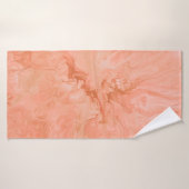 ILLUSTRATION ABSTRAITE DE PASTEL CORAL (Serviette de bain)