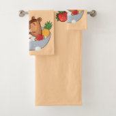 Illustration adorable de capybara dans un bain de (En situation)