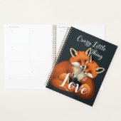 Illustration adorable Fox Love Couple (Devant avec enveloppe)